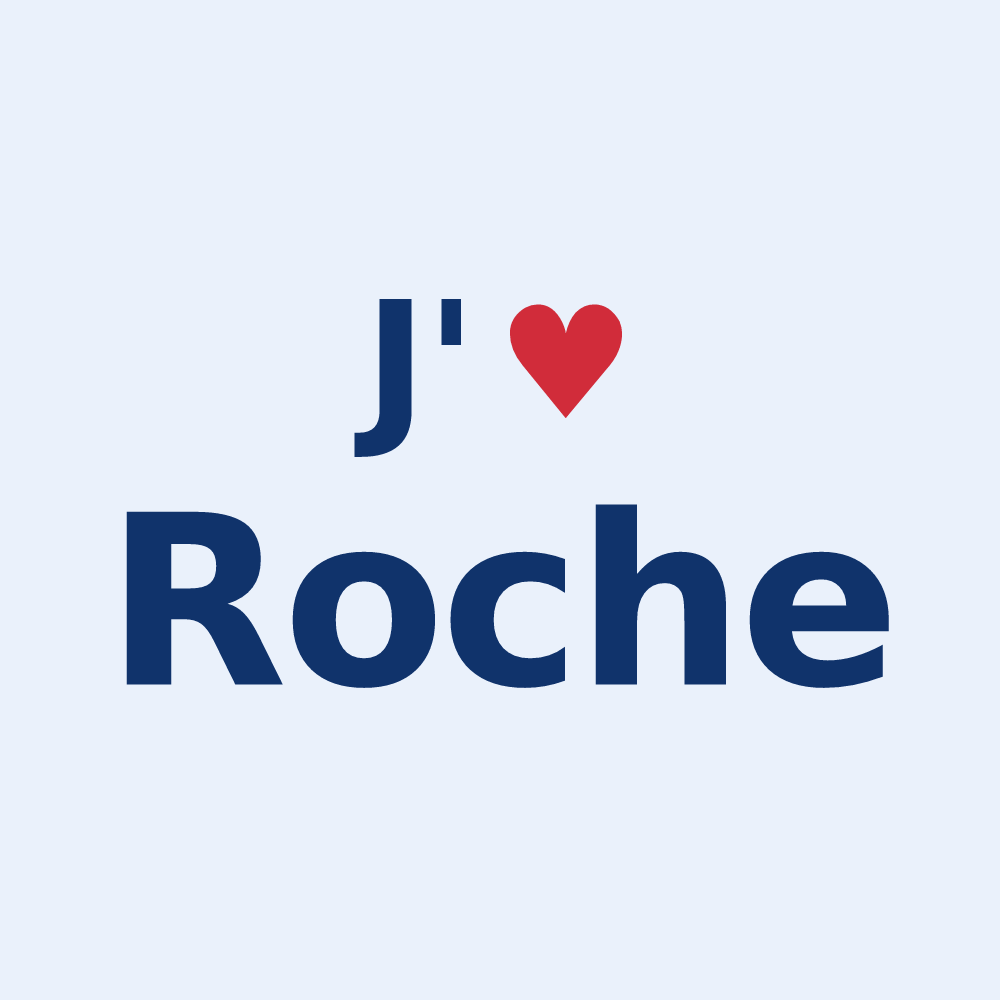 Sticker personnalisé Roche — design J'aime Roche