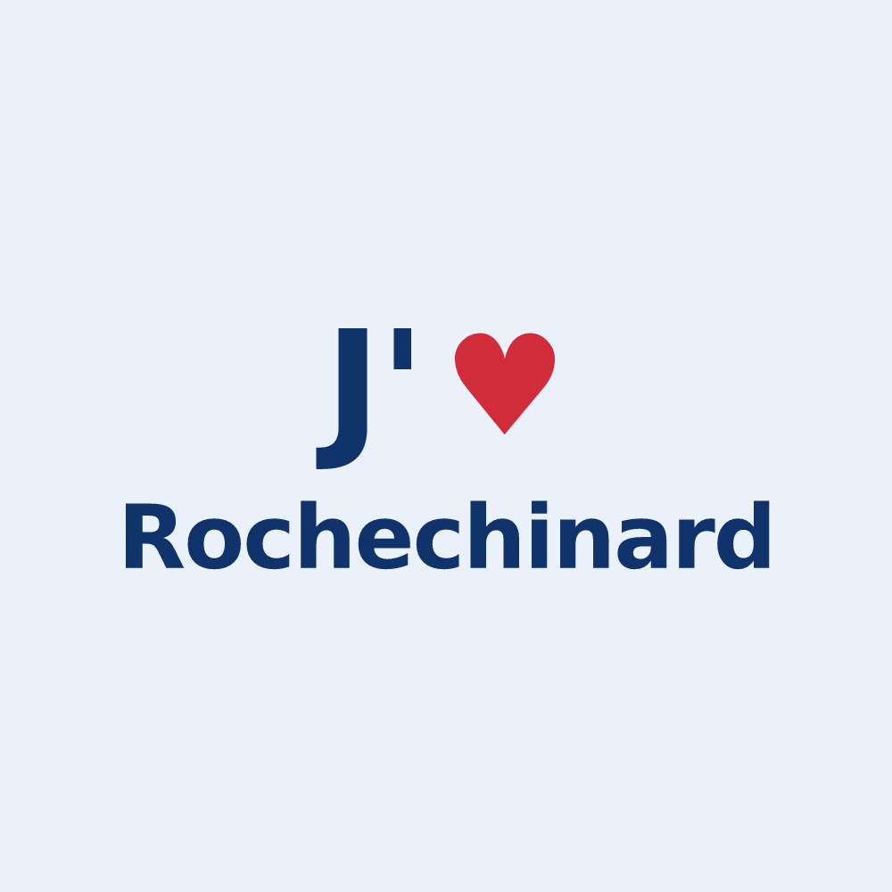 Sticker personnalisé Rochechinard — design J'aime Rochechinard