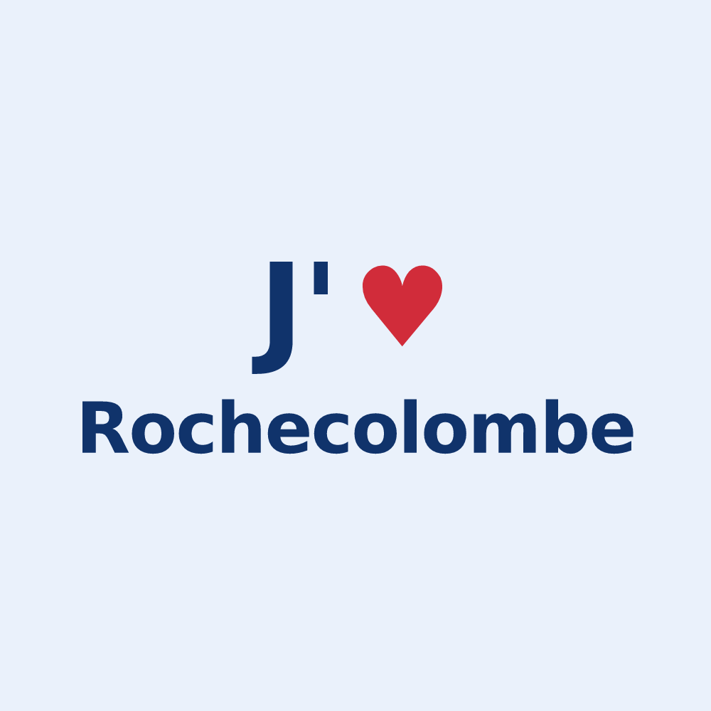 Sticker personnalisé Rochecolombe — design J'aime Rochecolombe