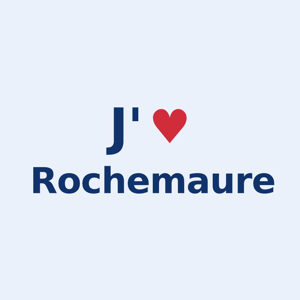 Sticker personnalisé Rochemaure — design J'aime Rochemaure