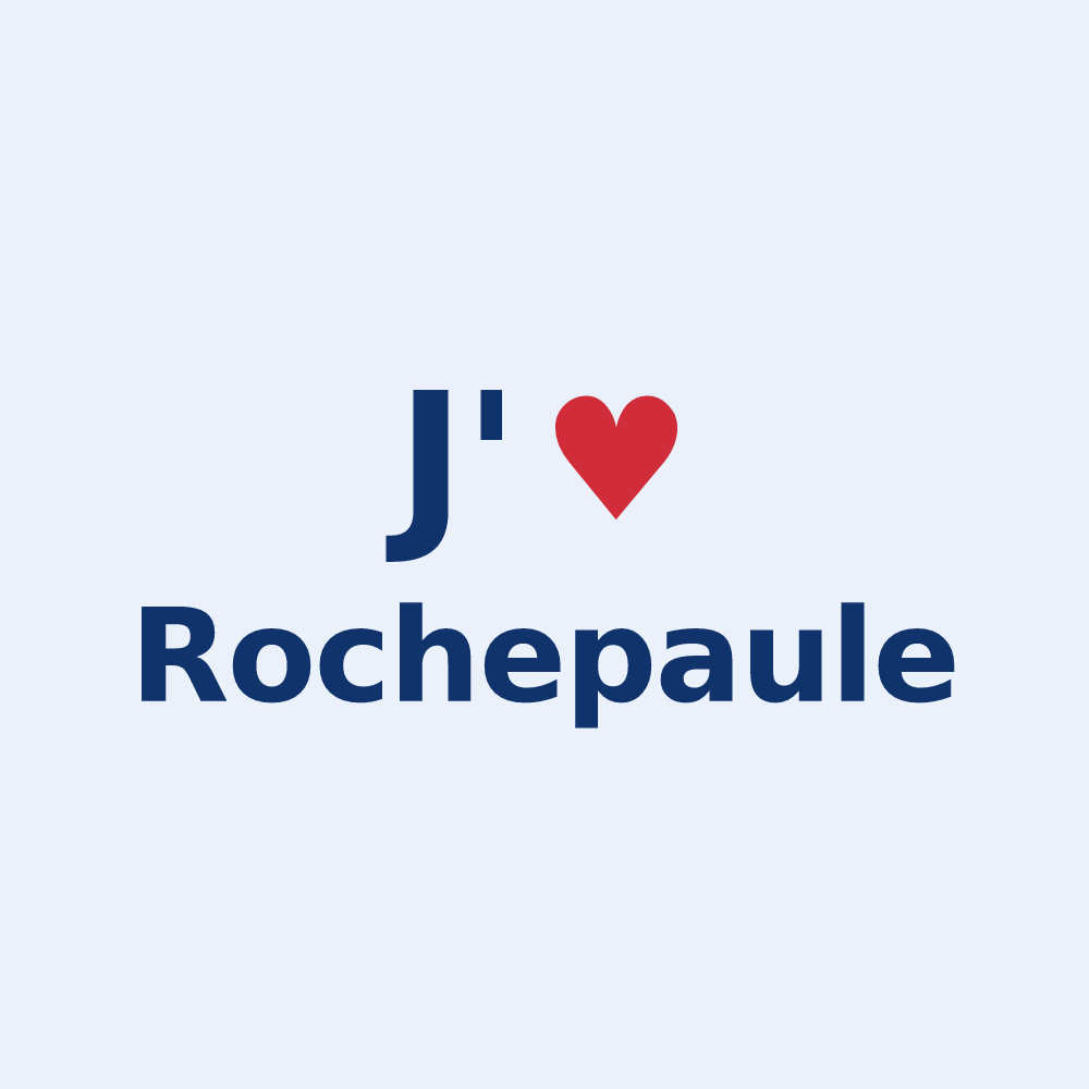 Sticker personnalisé Rochepaule — design J'aime Rochepaule