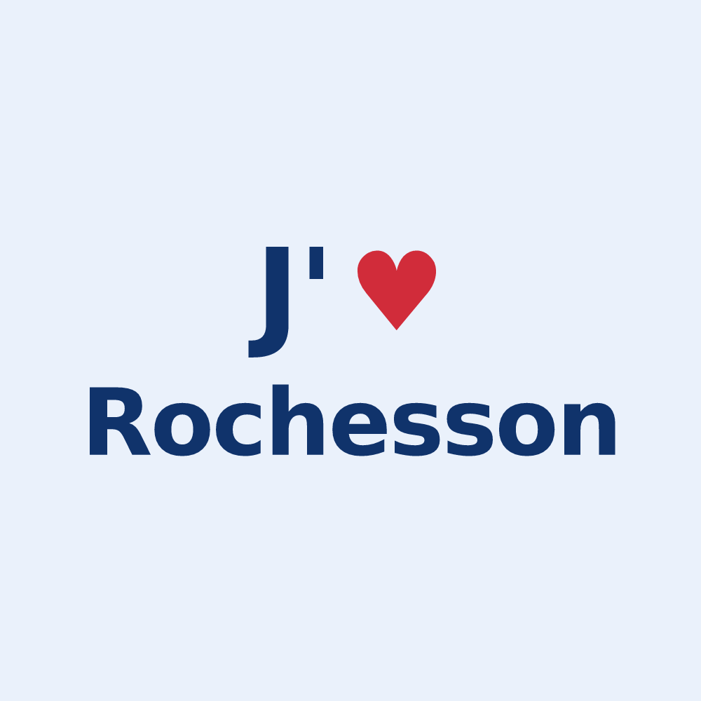 Sticker personnalisé Rochesson — design J'aime Rochesson
