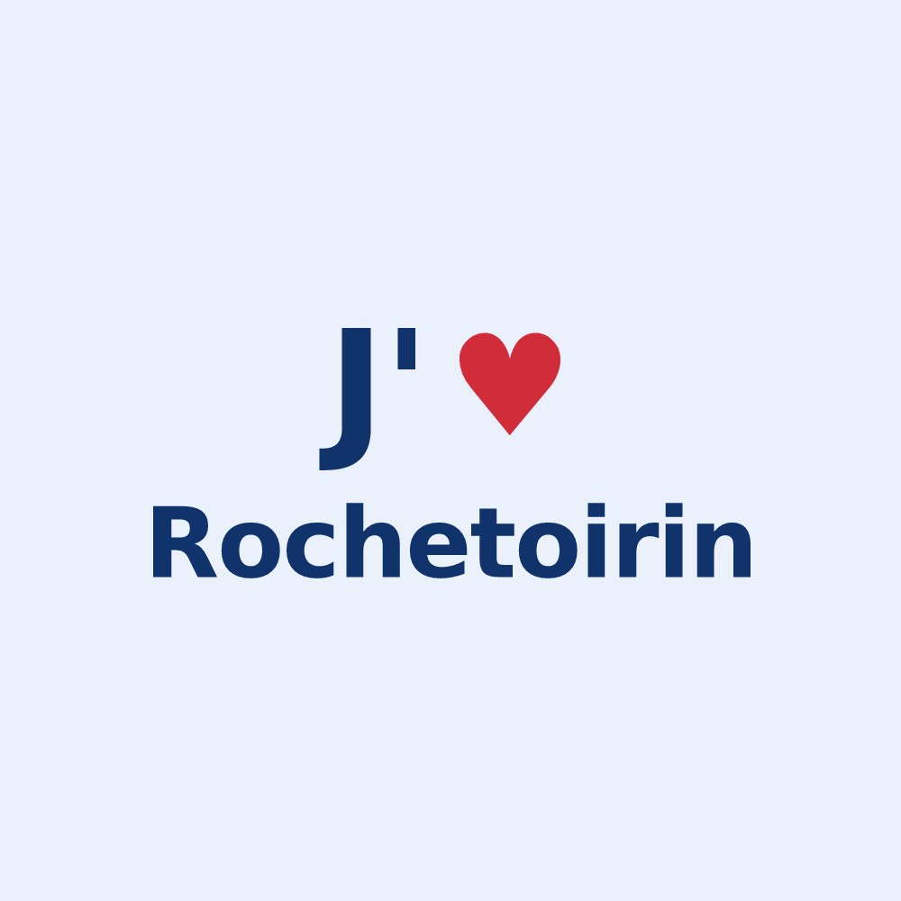 Sticker personnalisé Rochetoirin — design J'aime Rochetoirin