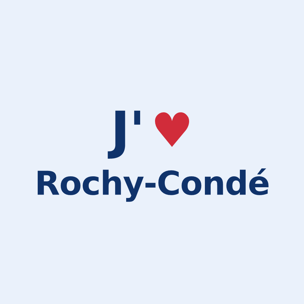 Sticker personnalisé Rochy-Condé — design J'aime Rochy-Condé