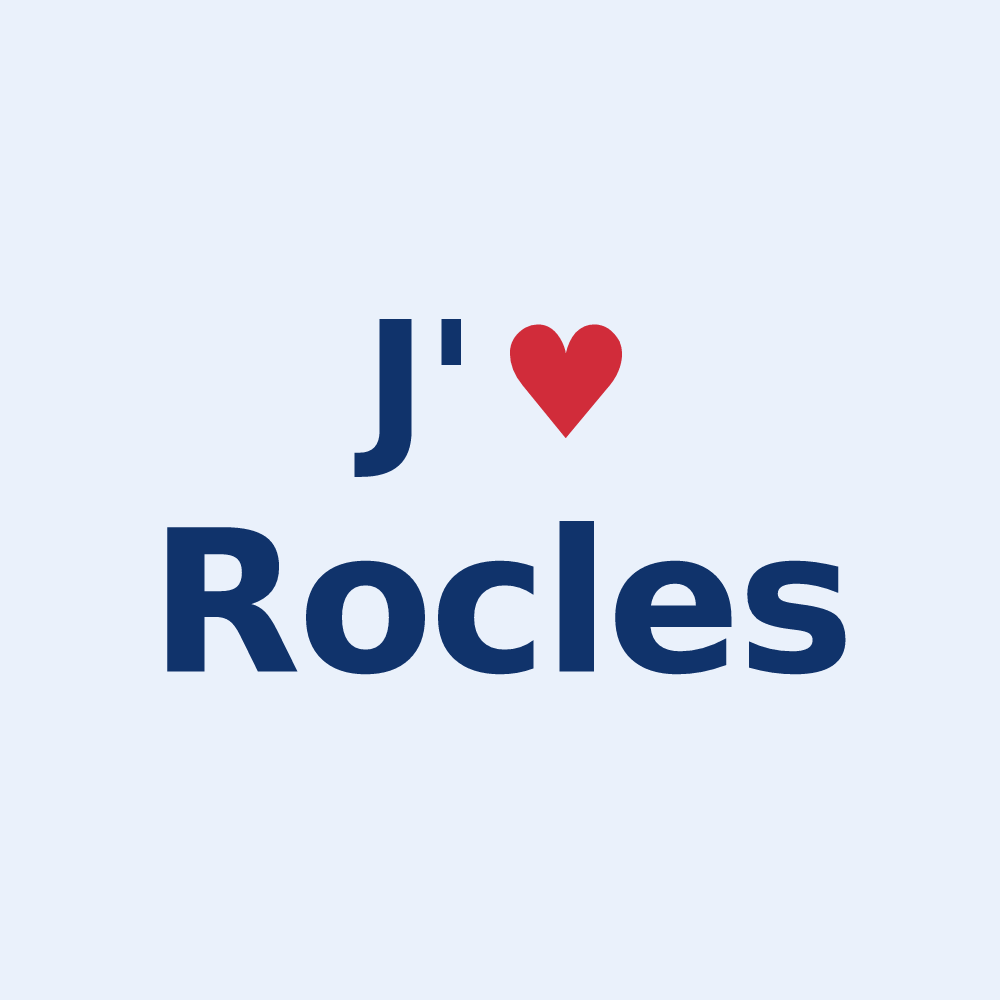 Sticker personnalisé Rocles — design J'aime Rocles