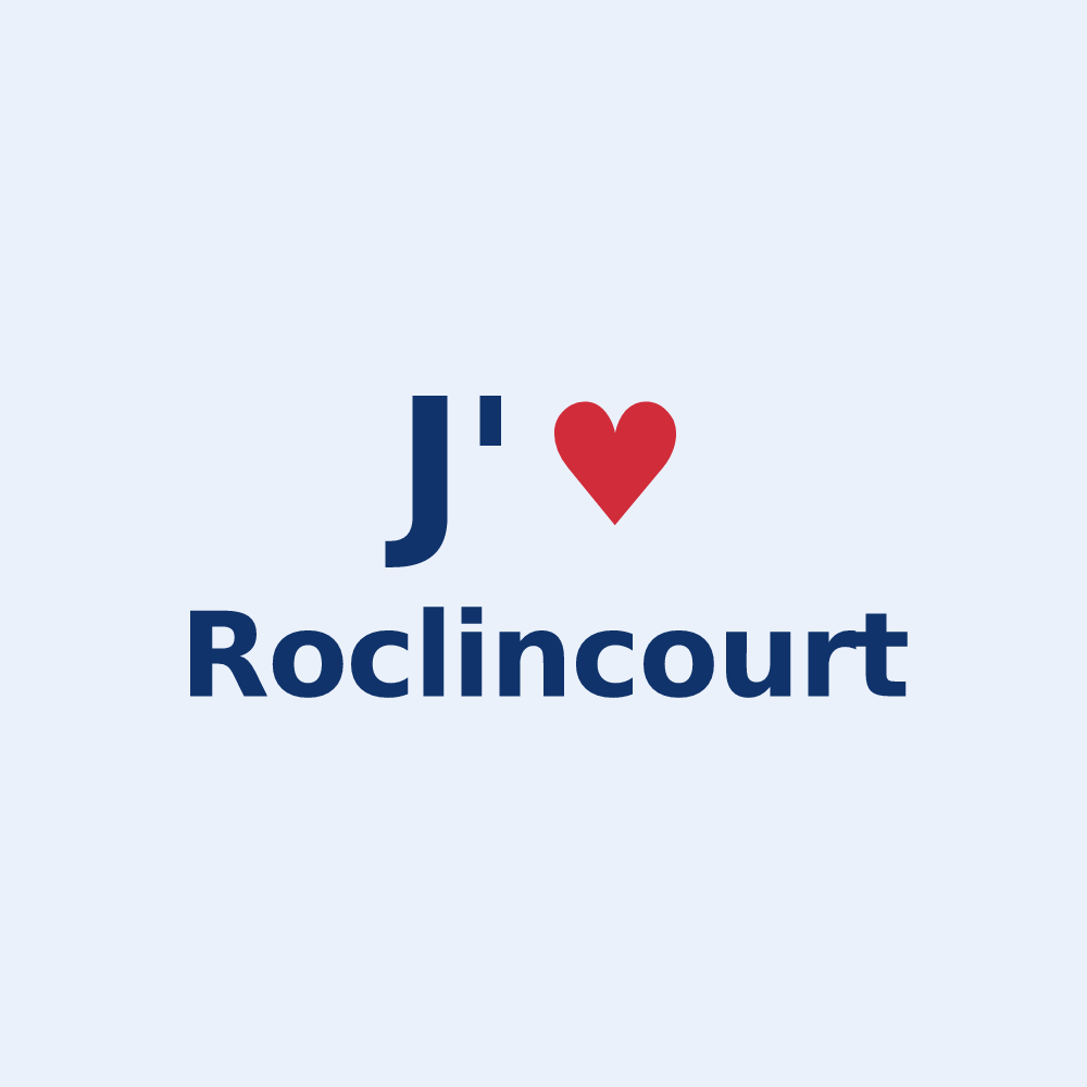 Sticker personnalisé Roclincourt — design J'aime Roclincourt