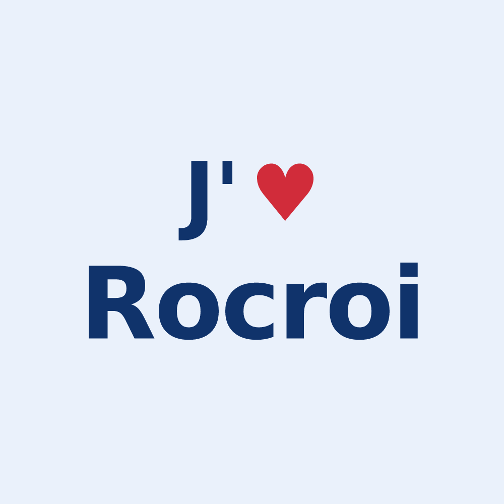 Sticker personnalisé Rocroi — design J'aime Rocroi