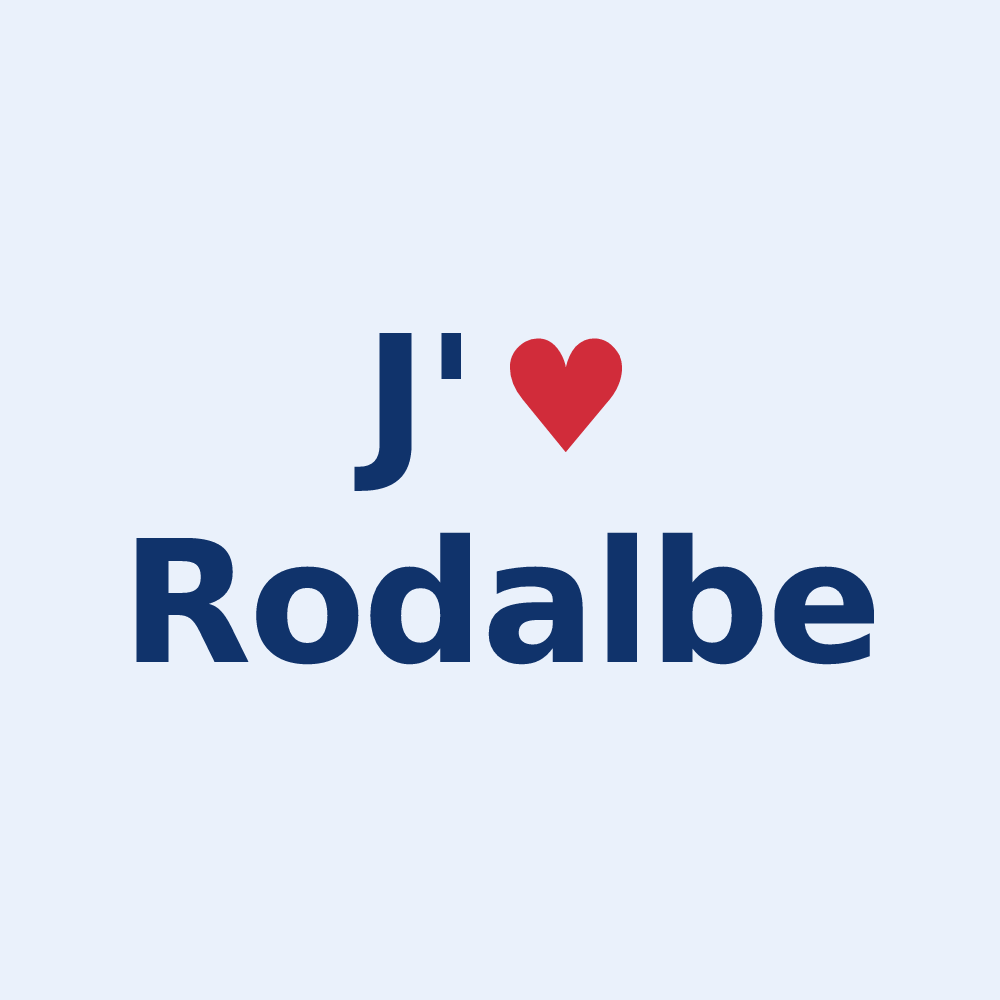Sticker personnalisé Rodalbe — design J'aime Rodalbe
