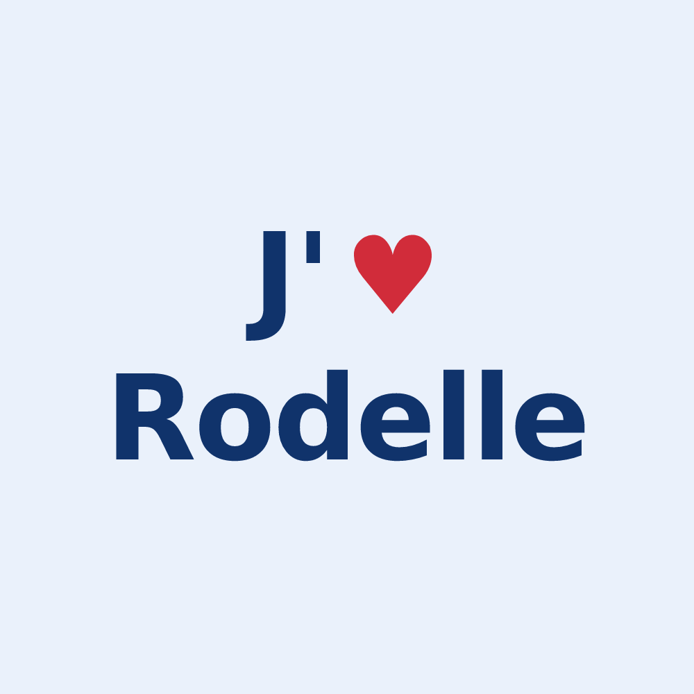 Sticker personnalisé Rodelle — design J'aime Rodelle