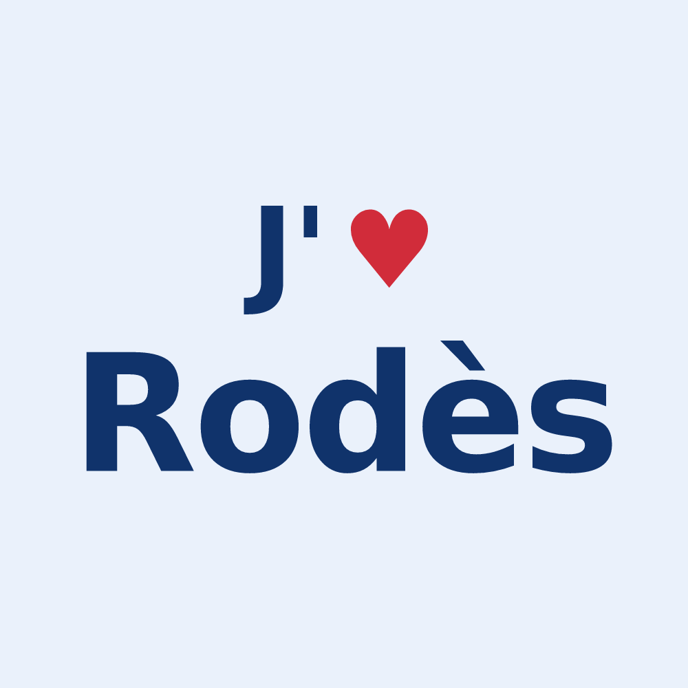 Sticker personnalisé Rodès — design J'aime Rodès