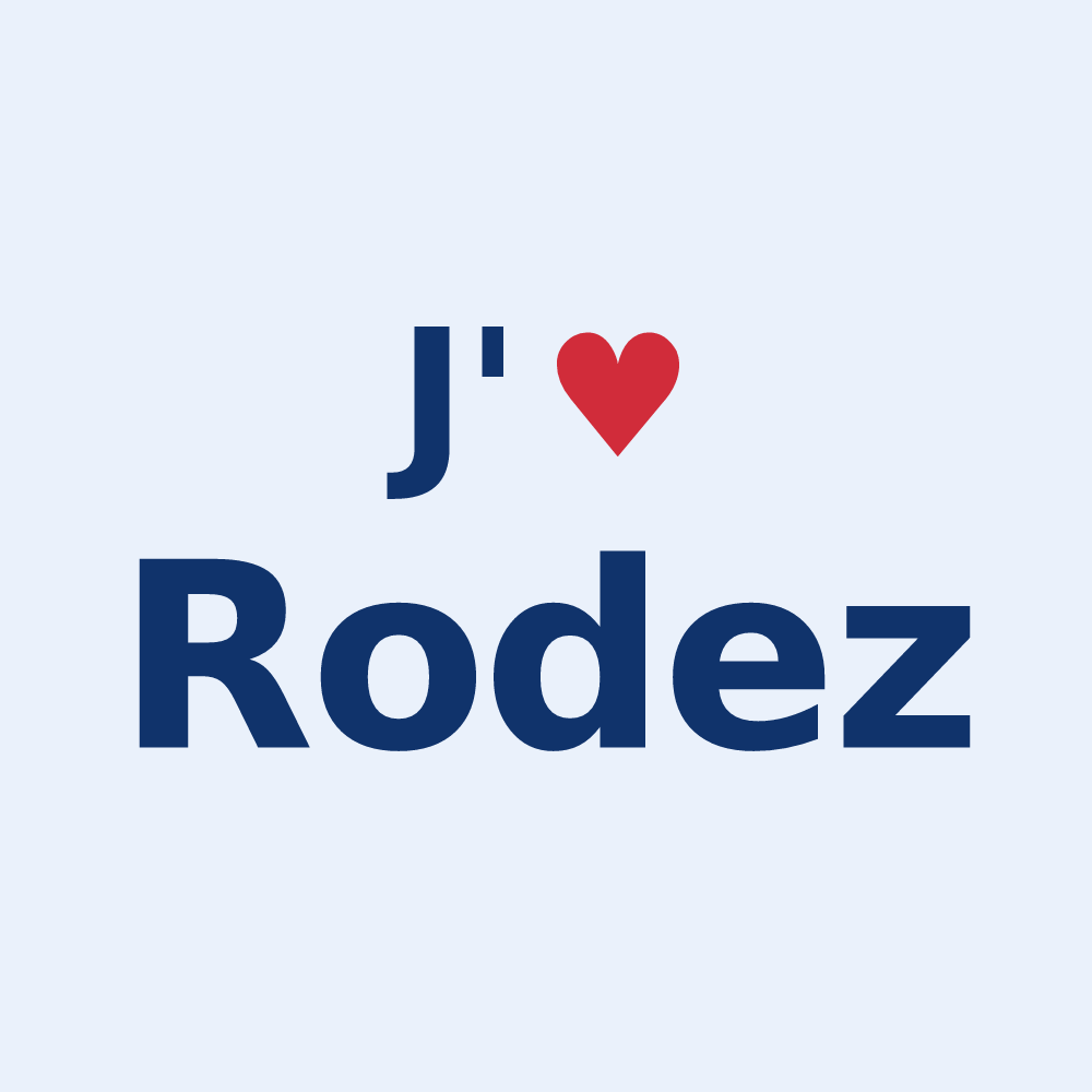 Sticker personnalisé Rodez — design J'aime Rodez