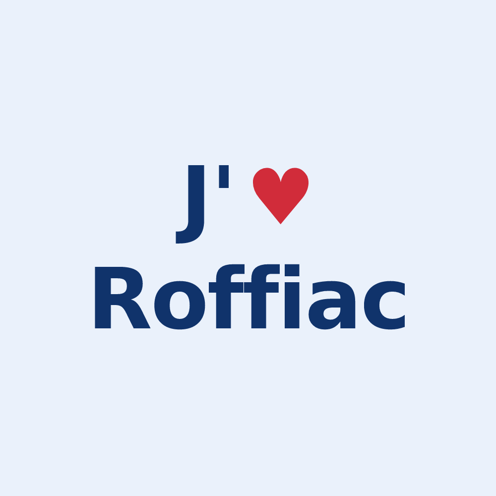 Sticker personnalisé Roffiac — design J'aime Roffiac