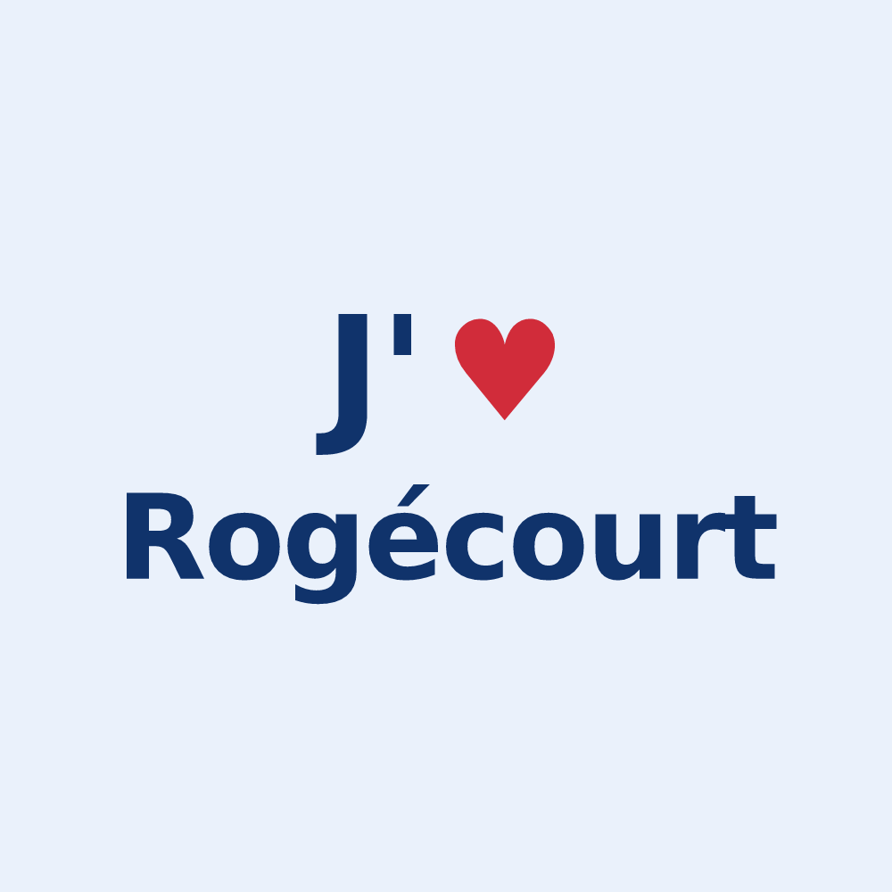 Sticker personnalisé Rogécourt — design J'aime Rogécourt
