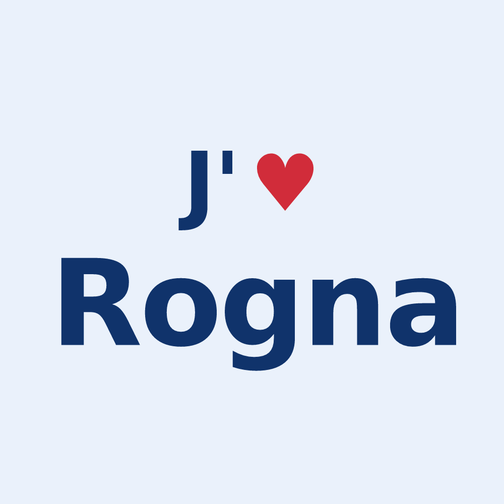 Sticker personnalisé Rogna — design J'aime Rogna