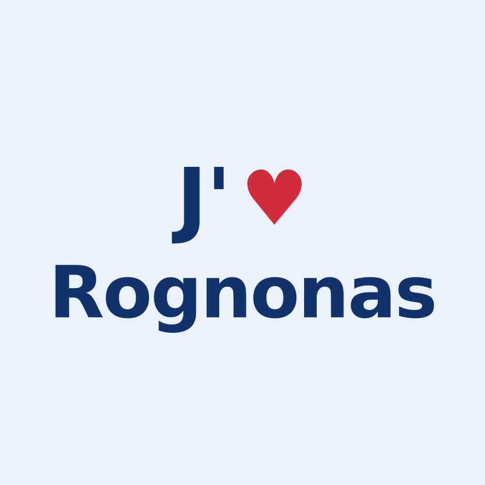 Sticker personnalisé Rognonas — design J'aime Rognonas