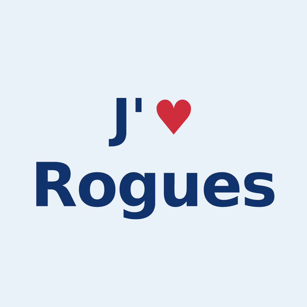 Sticker personnalisé Rogues — design J'aime Rogues
