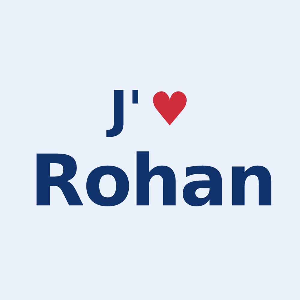 Sticker personnalisé Rohan — design J'aime Rohan