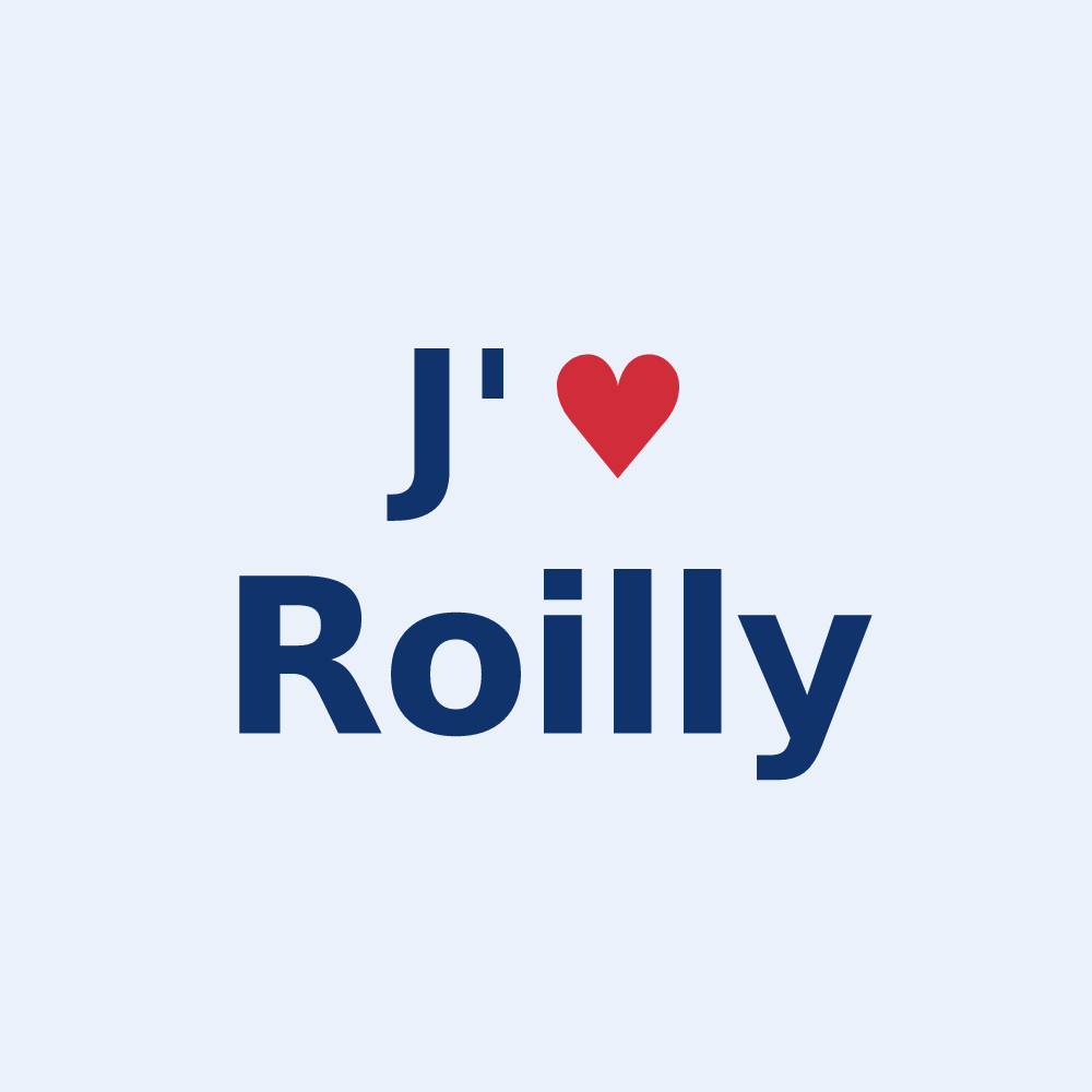 Sticker personnalisé Roilly — design J'aime Roilly