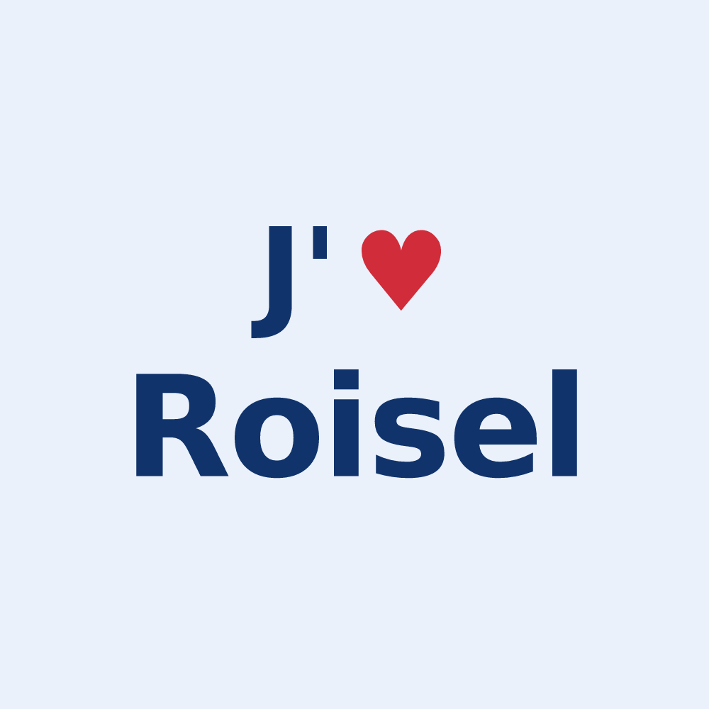 Sticker personnalisé Roisel — design J'aime Roisel