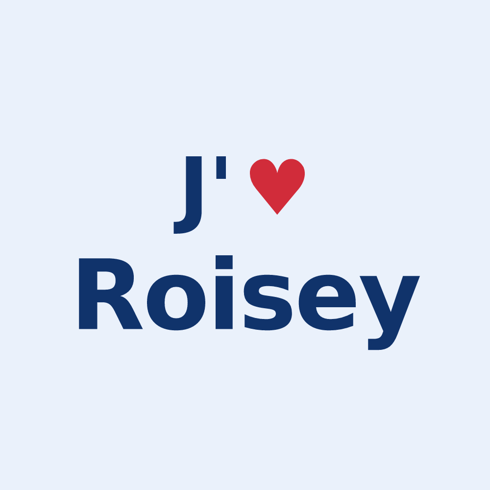 Sticker personnalisé Roisey — design J'aime Roisey
