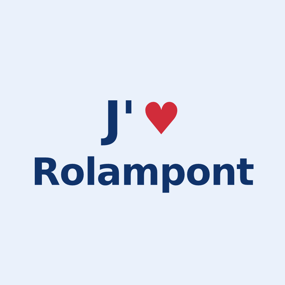 Sticker personnalisé Rolampont — design J'aime Rolampont