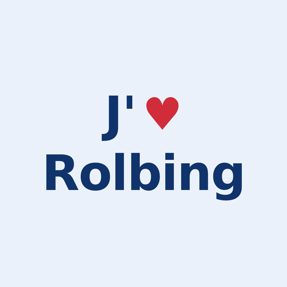 Sticker personnalisé Rolbing — design J'aime Rolbing