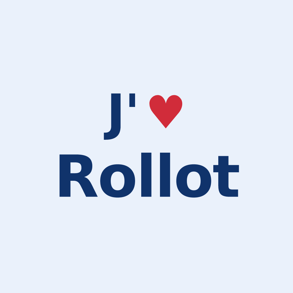 Sticker personnalisé Rollot — design J'aime Rollot