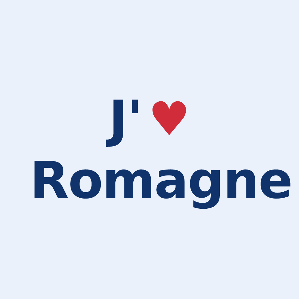 Sticker personnalisé Romagne — design J'aime Romagne