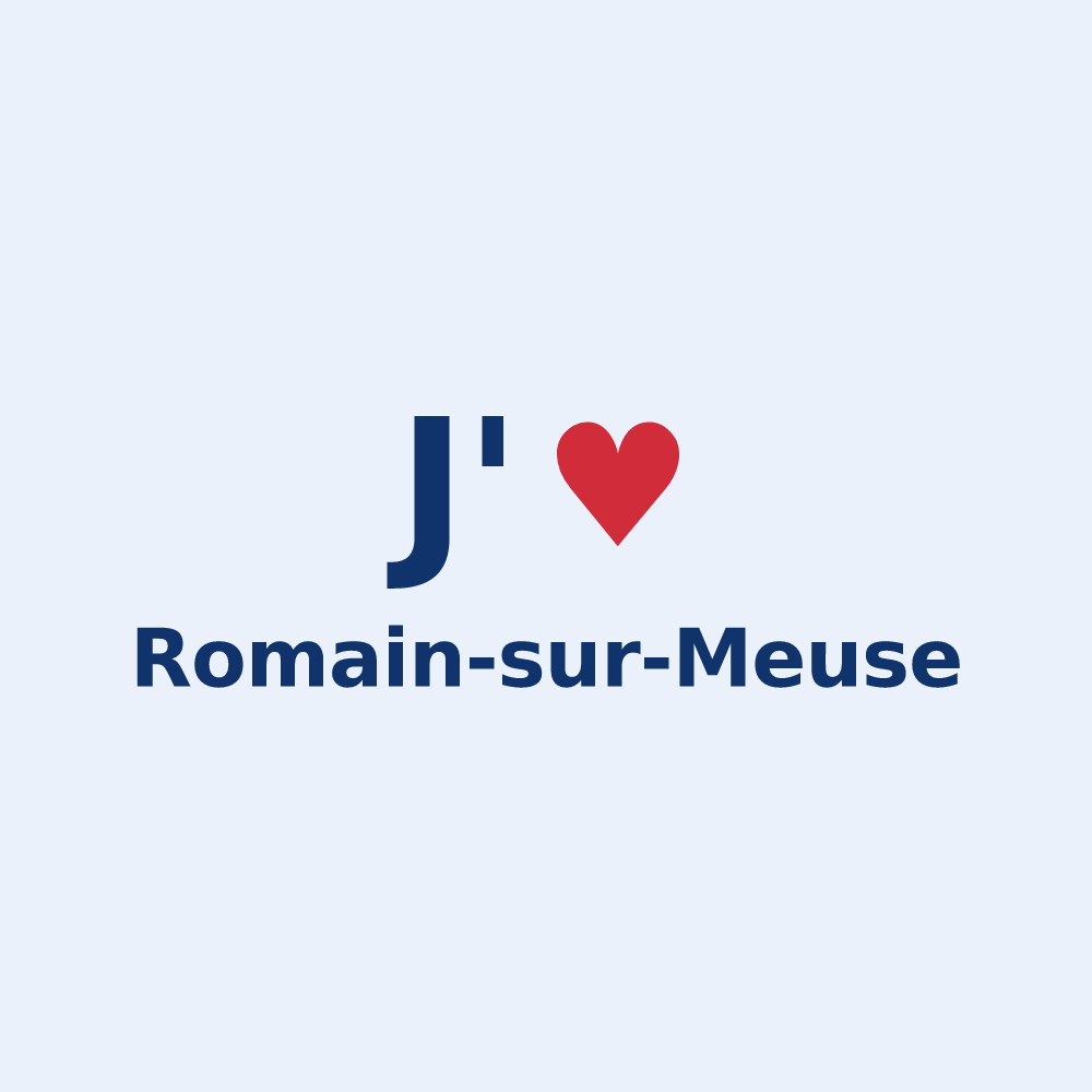 Sticker personnalisé Romain-sur-Meuse — design J'aime Romain-sur-Meuse