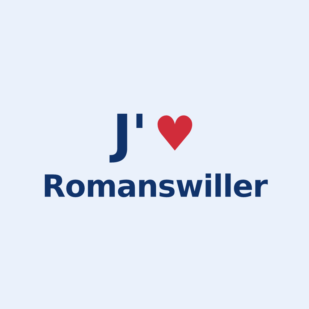 Sticker personnalisé Romanswiller — design J'aime Romanswiller