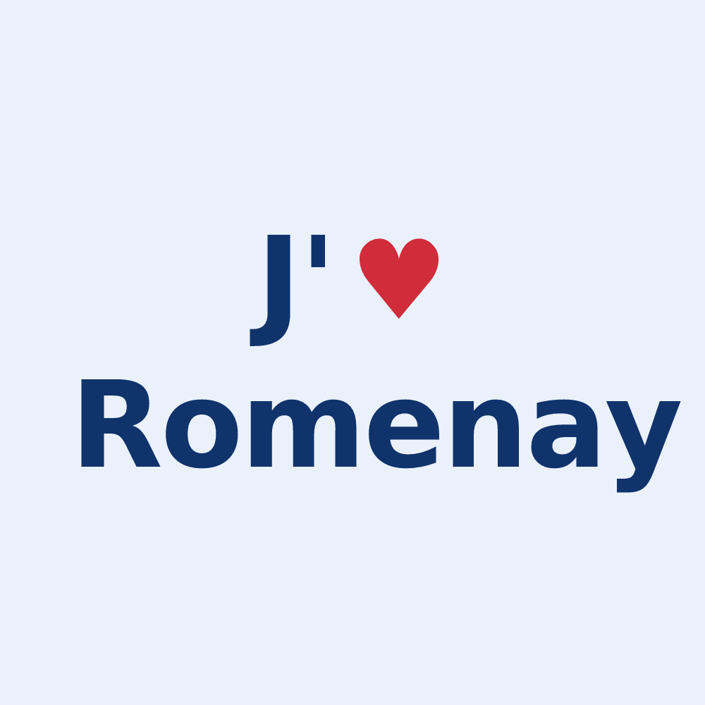 Sticker personnalisé Romenay — design J'aime Romenay
