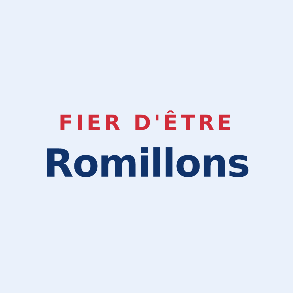 Sticker « Fier d'être Romillons » — design pour Romilly-sur-Seine