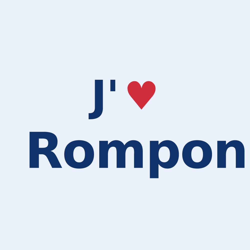 Sticker personnalisé Rompon — design J'aime Rompon