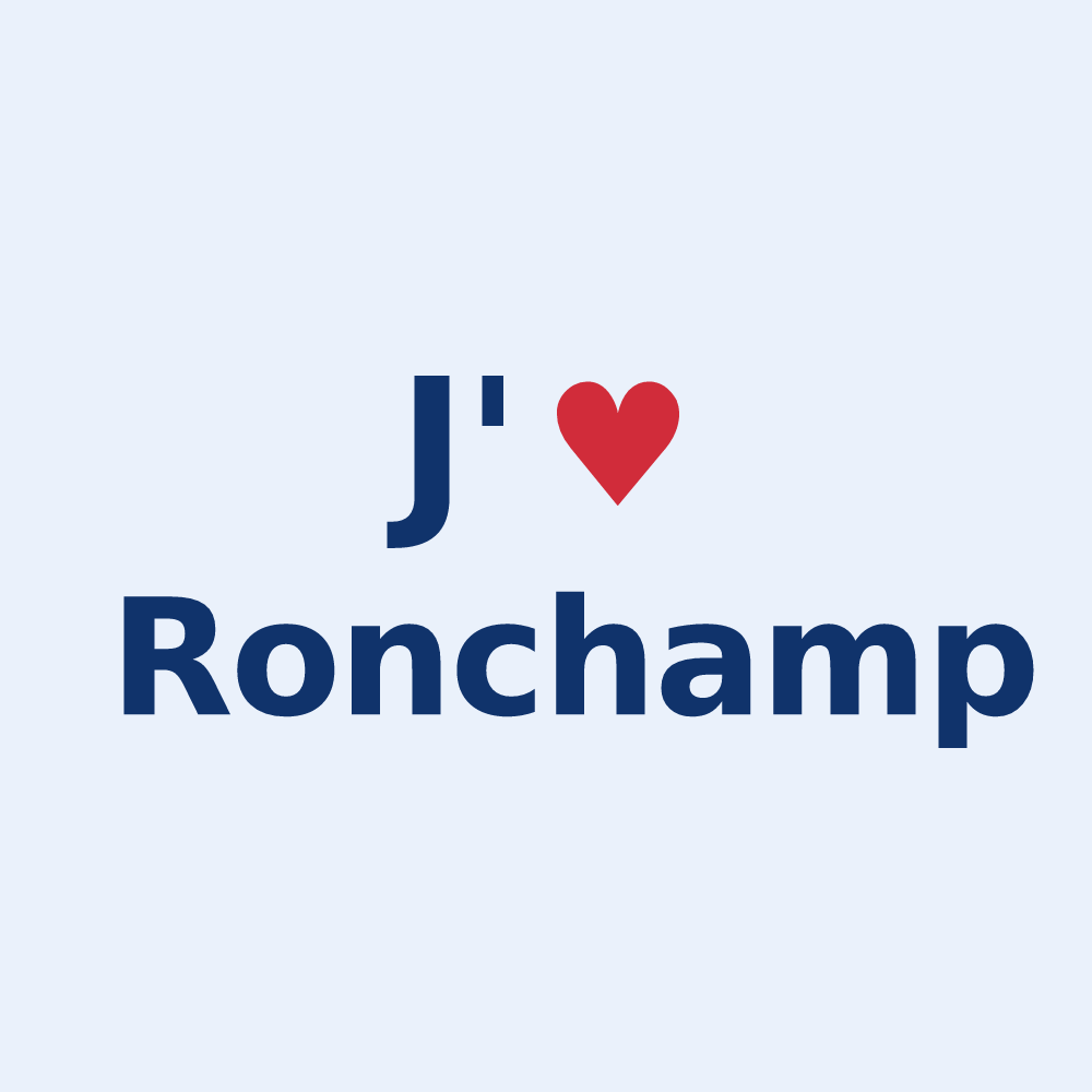 Sticker personnalisé Ronchamp — design J'aime Ronchamp