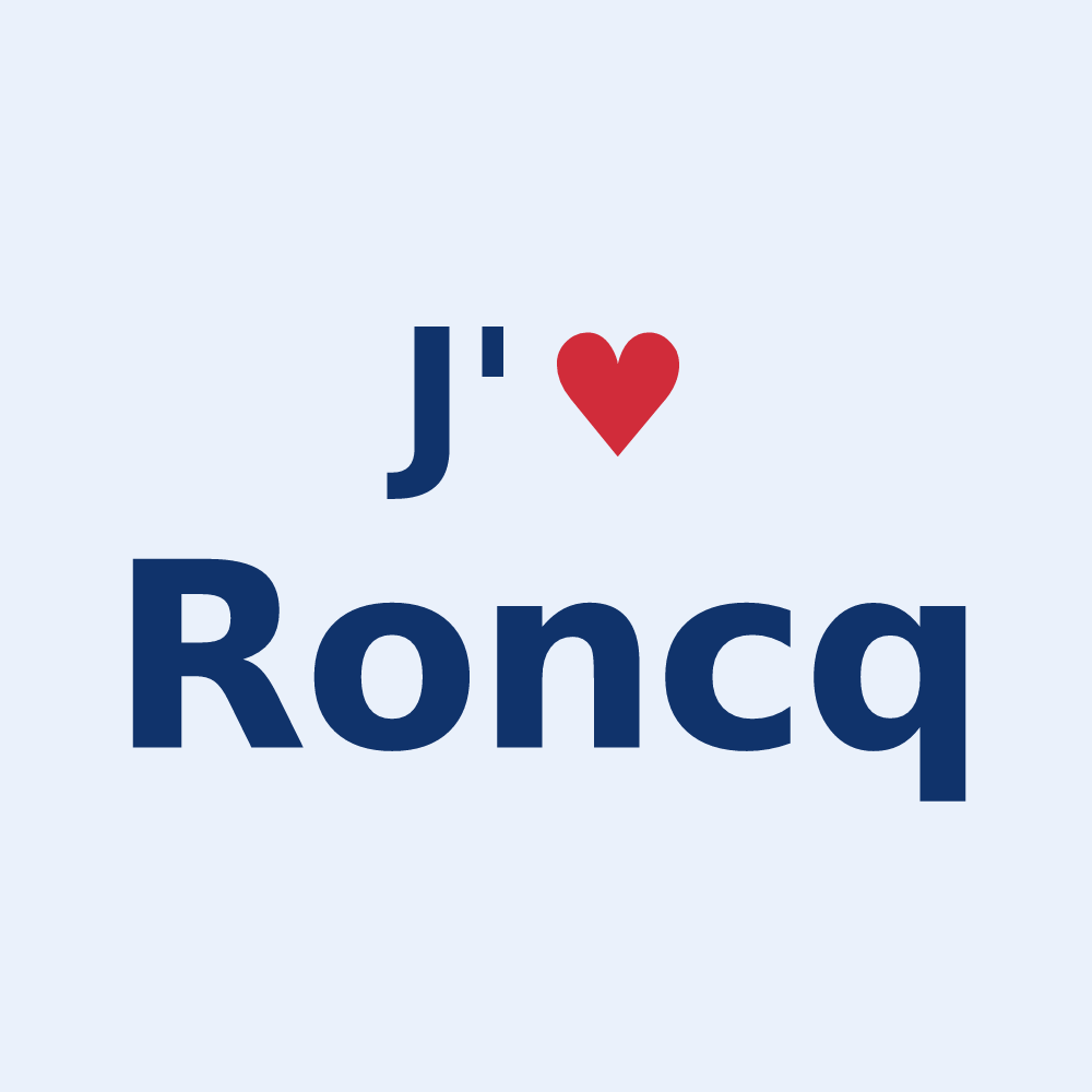 Sticker personnalisé Roncq — design J'aime Roncq