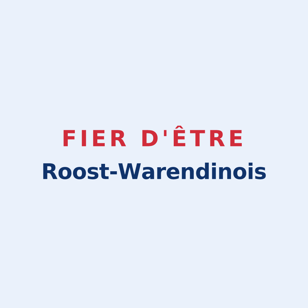Sticker « Fier d'être Roost-Warendinois » — design pour Roost-Warendin