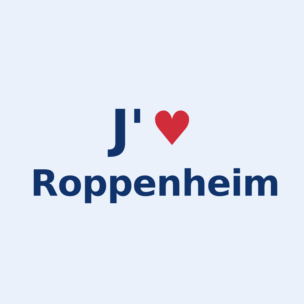 Sticker personnalisé Roppenheim — design J'aime Roppenheim