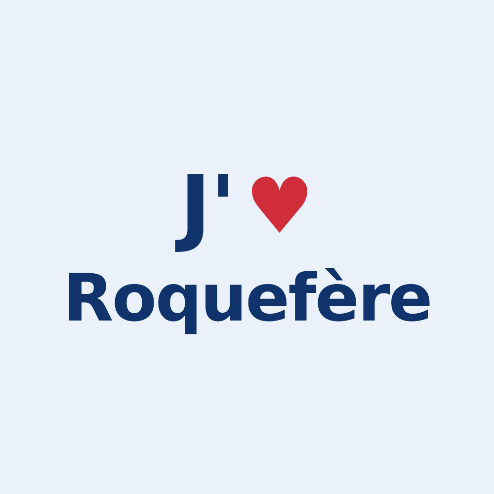 Sticker personnalisé Roquefère — design J'aime Roquefère