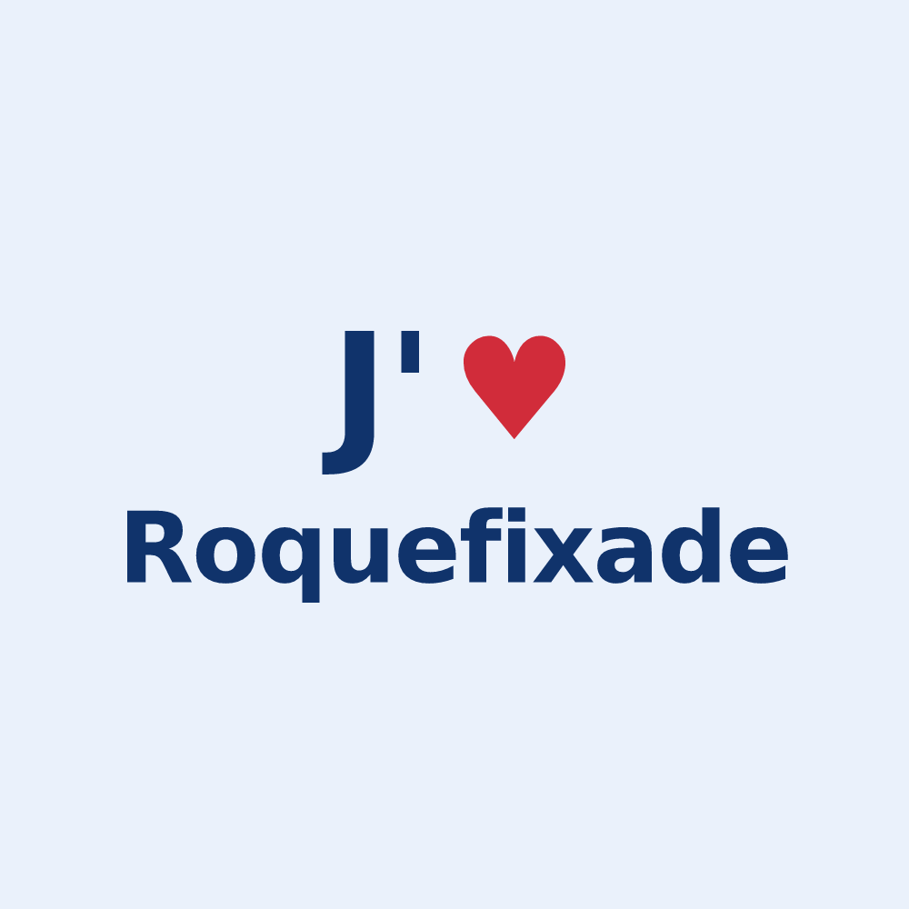 Sticker personnalisé Roquefixade — design J'aime Roquefixade