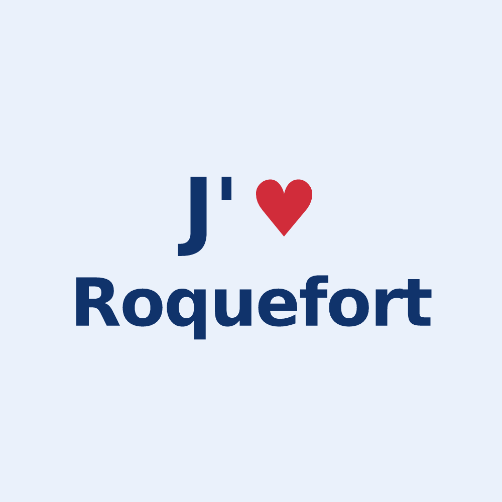 Sticker personnalisé Roquefort — design J'aime Roquefort