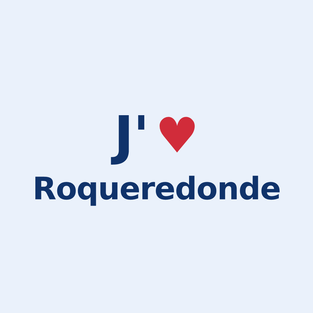 Sticker personnalisé Roqueredonde — design J'aime Roqueredonde