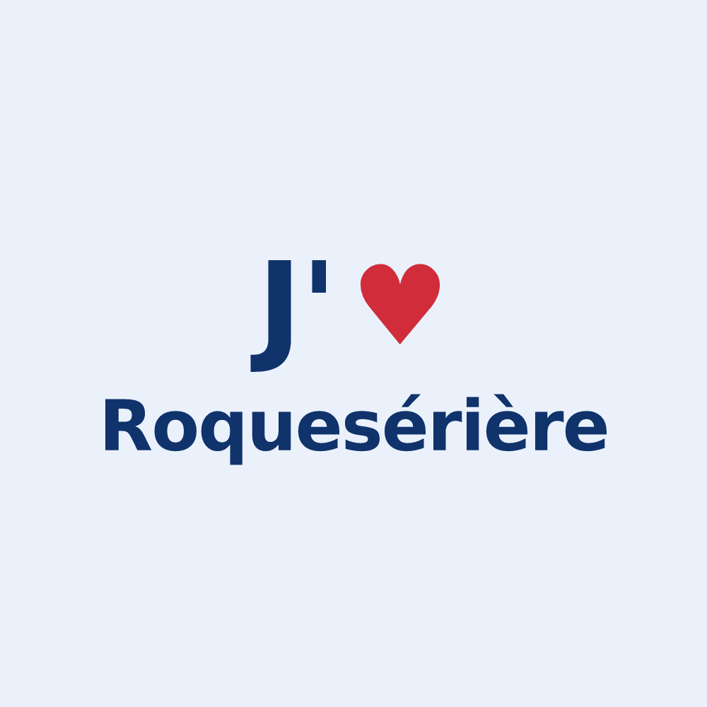 Sticker personnalisé Roquesérière — design J'aime Roquesérière