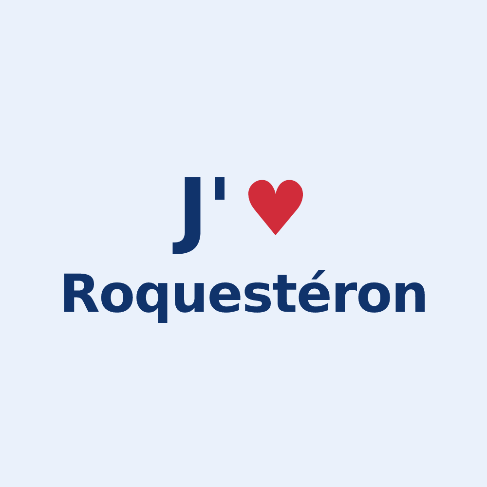 Sticker personnalisé Roquestéron — design J'aime Roquestéron