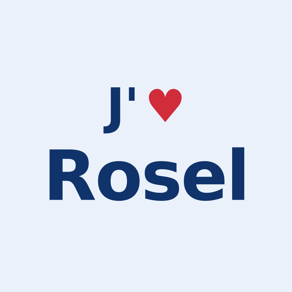 Sticker personnalisé Rosel — design J'aime Rosel