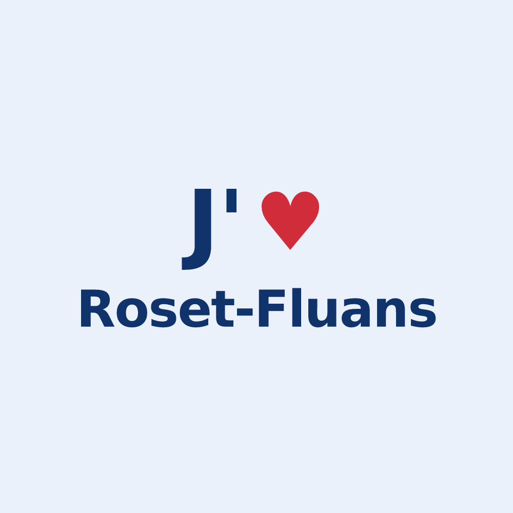 Sticker personnalisé Roset-Fluans — design J'aime Roset-Fluans