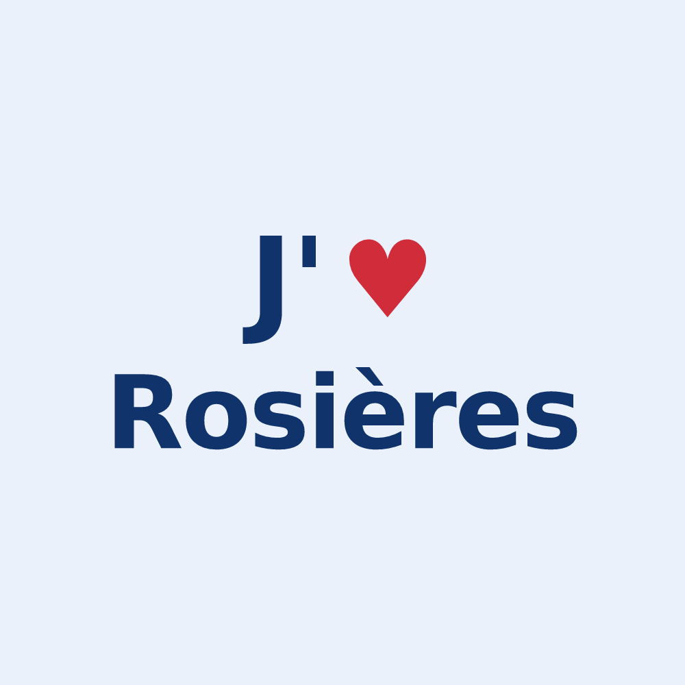 Sticker personnalisé Rosières — design J'aime Rosières
