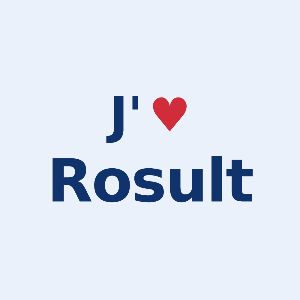 Sticker personnalisé Rosult — design J'aime Rosult