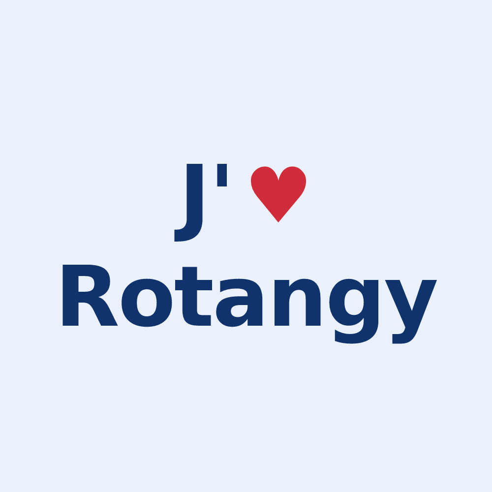 Sticker personnalisé Rotangy — design J'aime Rotangy