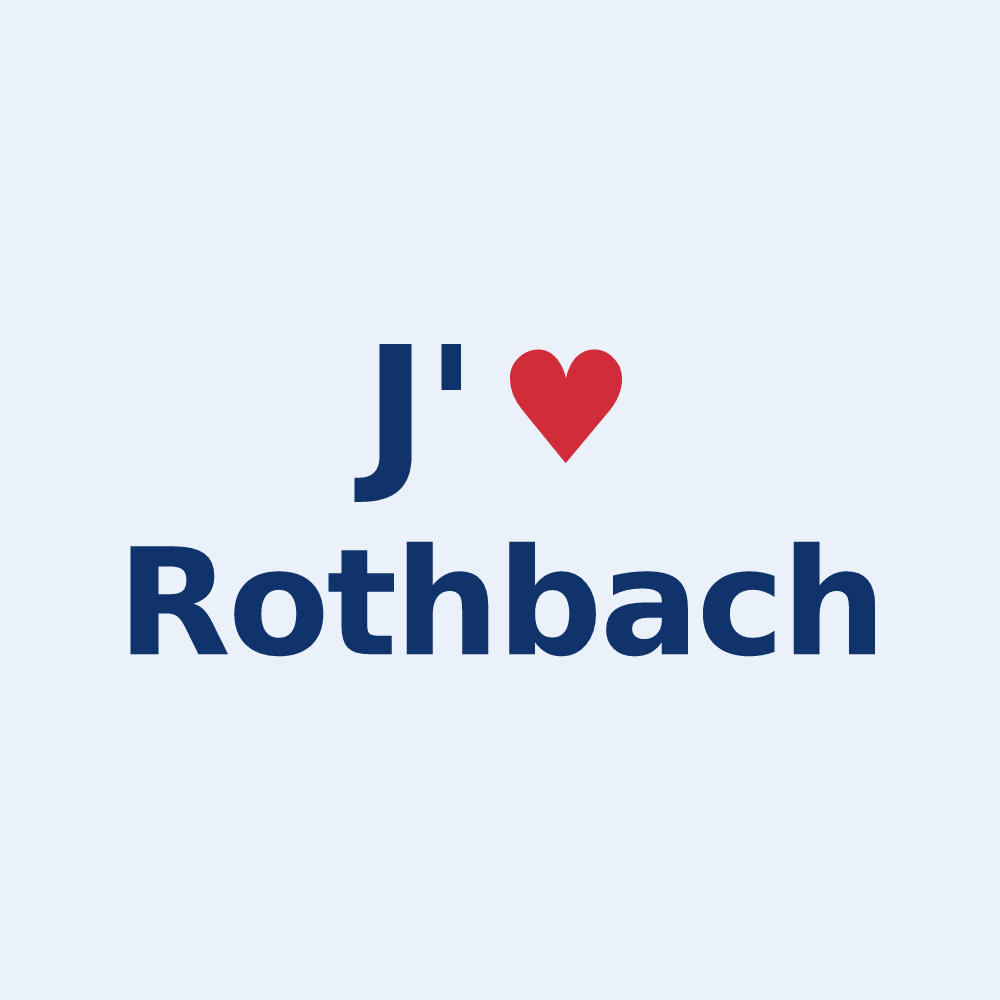 Sticker personnalisé Rothbach — design J'aime Rothbach