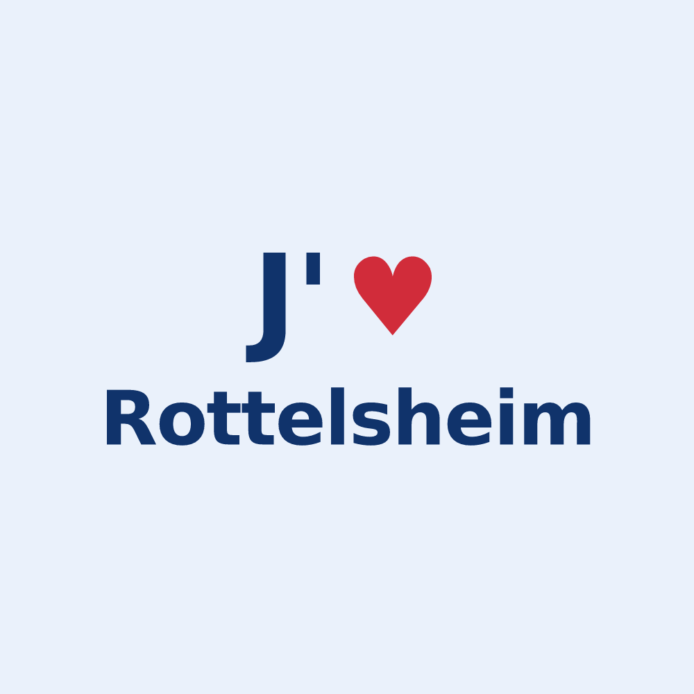 Sticker personnalisé Rottelsheim — design J'aime Rottelsheim